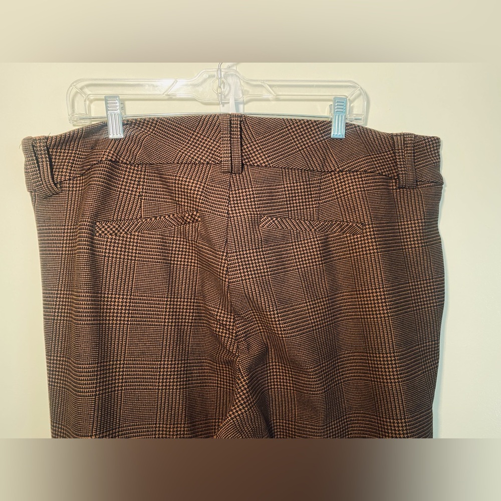 Pre-Loved Torrid Brown Plaid Trouser Boot Pants size 22R - Picture 5 of 8